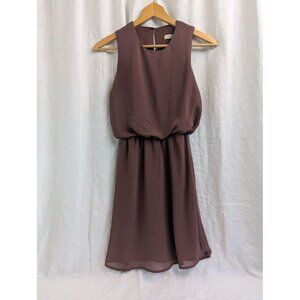Final Touch women's size small burgundy brown mini dress elegant bridesmaid H10